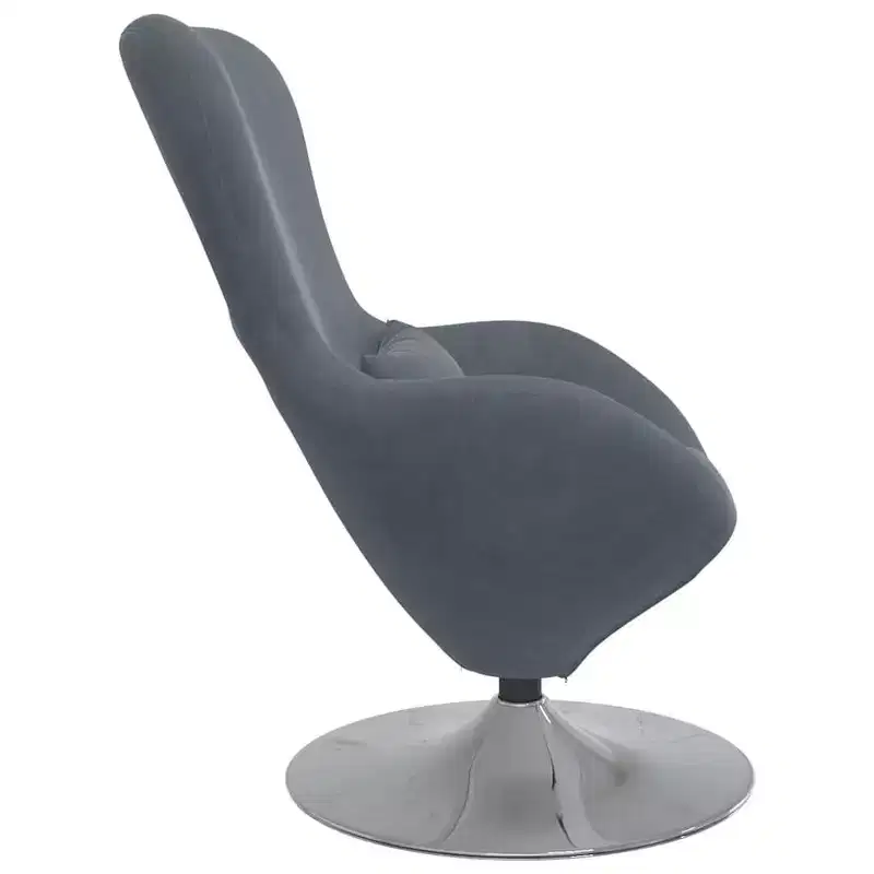 Egg Chair with Footstool Velvet