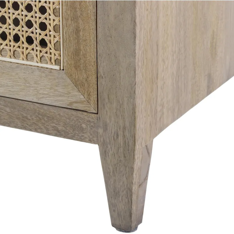 Mile Wood and Rattan Media Console