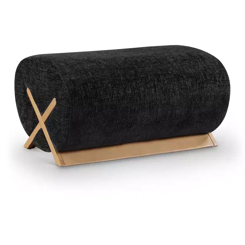 Meridian Furniture Akira Fabric Upholstered Ottoman