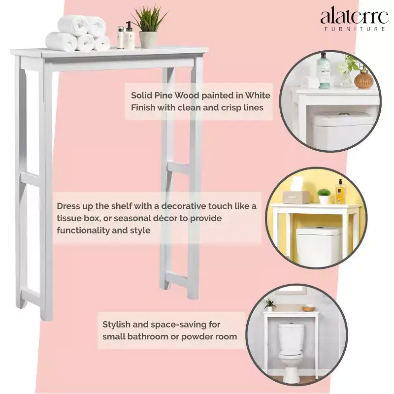Over The Toilet Etagere White