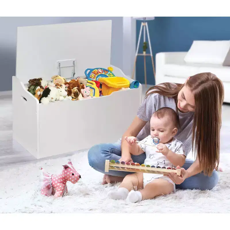 Badger Basket Bench Top Toy Box White