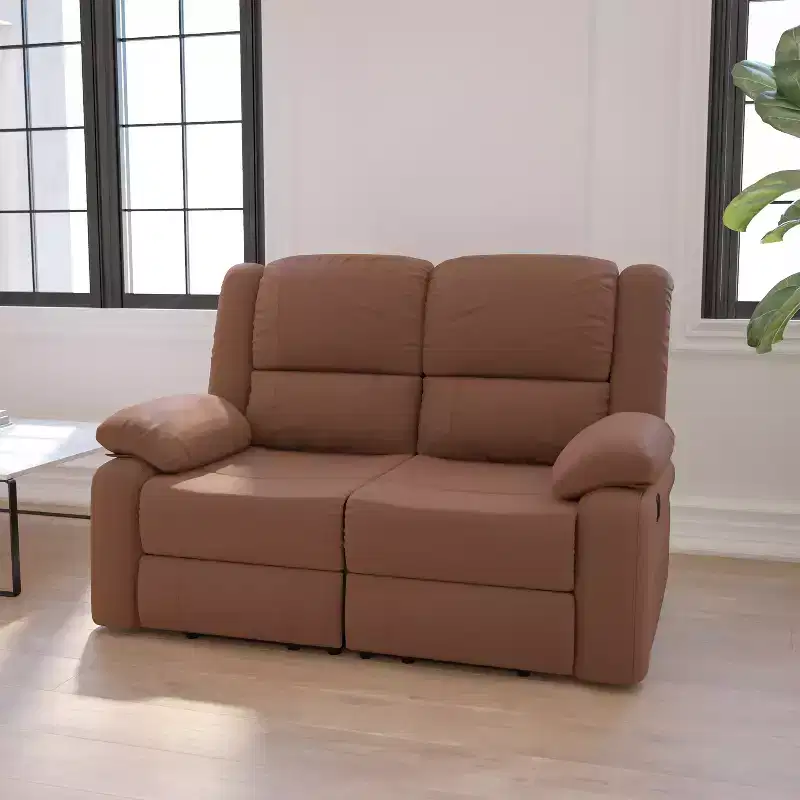 Loveseat with Two Built-In Recliners