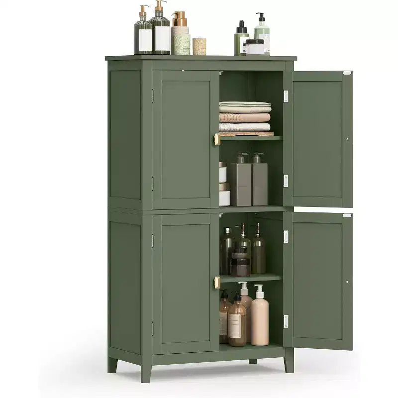 Bathroom Floor Storage Cabinet, Bathroom Storage Unit, Freestanding Cabinet