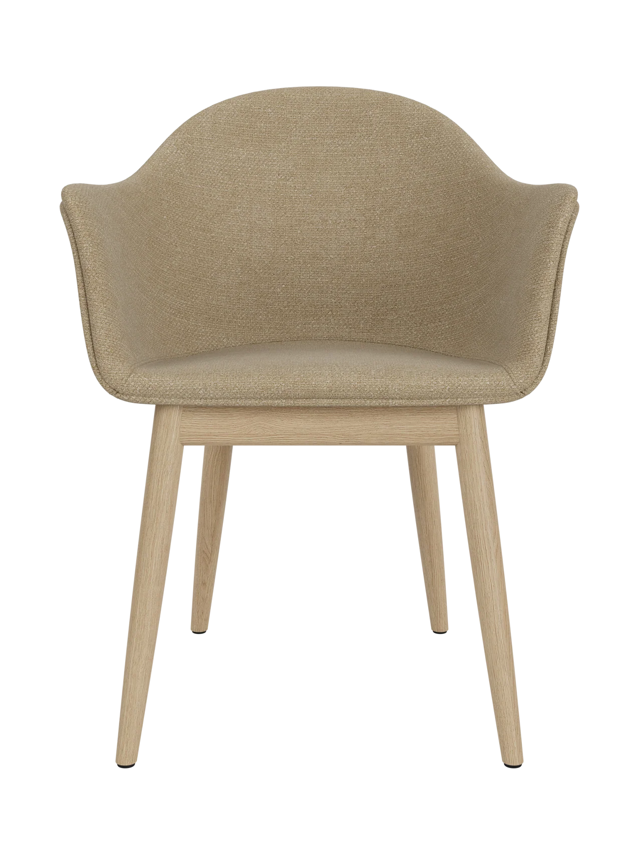 Contemporary Upholstered Dining Chair Wooden Base with Ergonomic High Backrest for Dining Room & Office