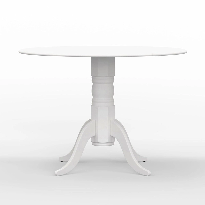 3-Piece Dining Set, 42 Round Drop-Leaf Table and Cross Back Chairs