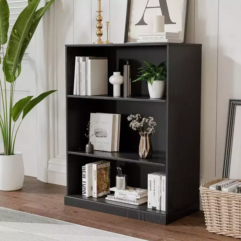 PexFix 41x31x16 Wood Accent Cabinet with Adjustable Shelf Storage Cabinet without Door Black