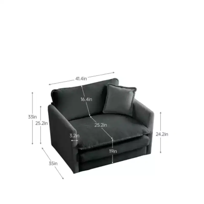 3-Piece Upholstered Sofa Set, Modern Couches for Living Room