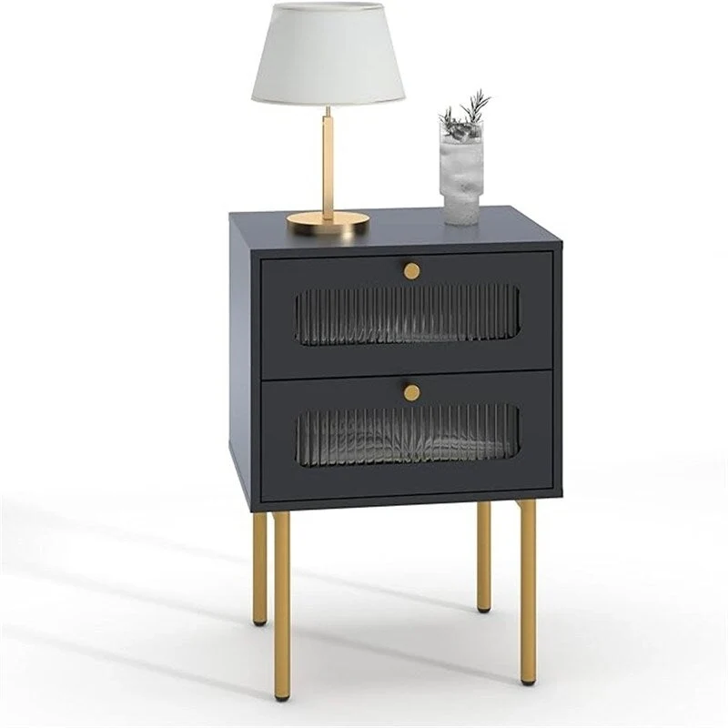 Small Nightstand with Drawers for Bedroom - 11.8D x 15.7W x 22.4H