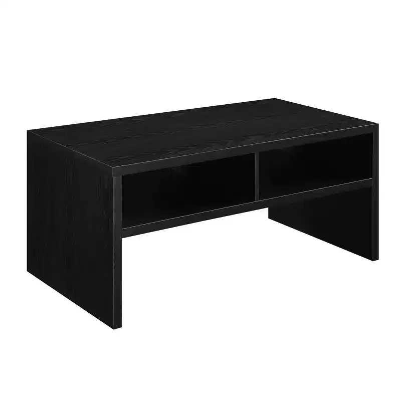 Northfield Admiral Deluxe Coffee Table with Shelves Black - Breighton Home