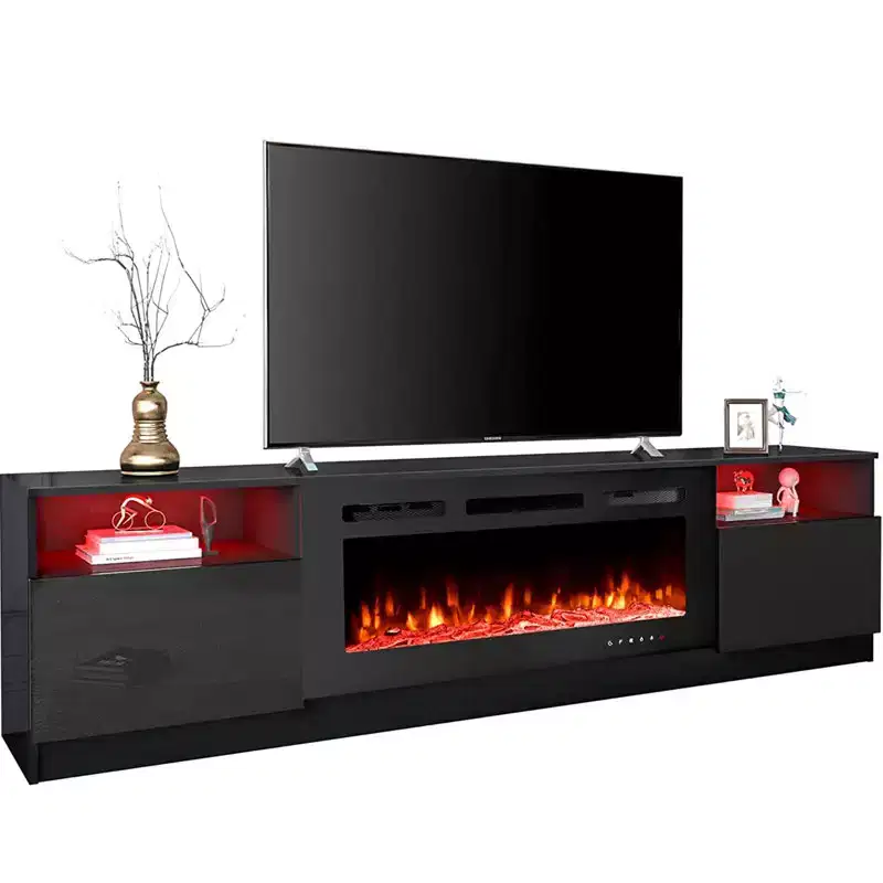 EROMMY TV Stand for TVs up to 80 with Fireplace