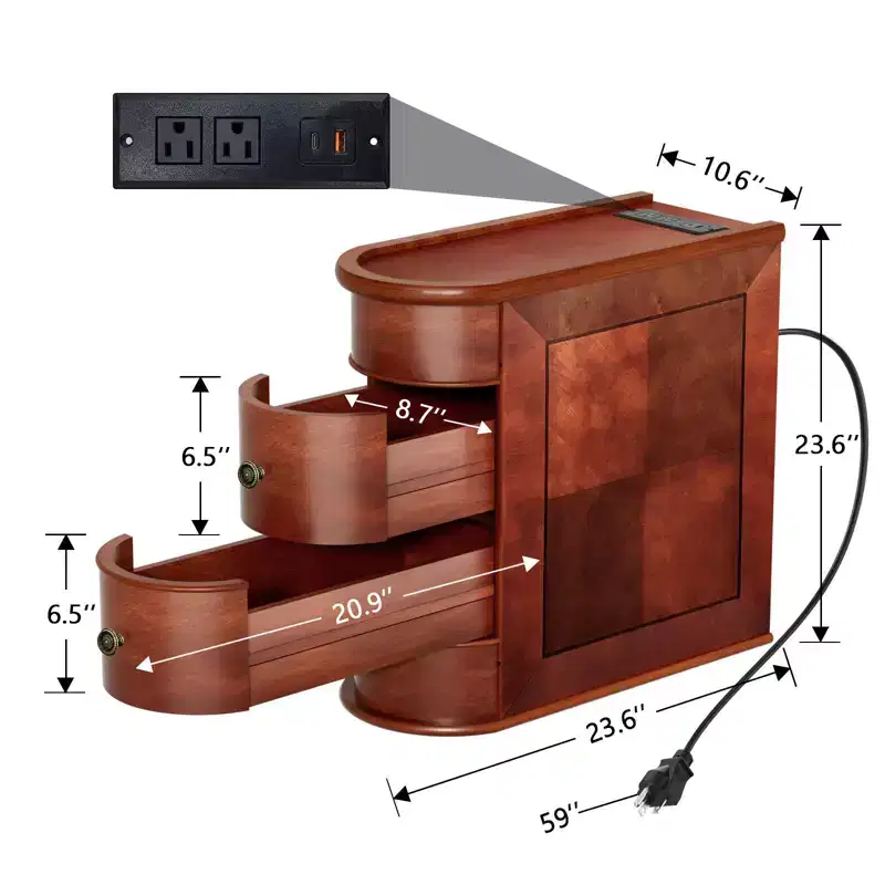 Solid Wood End Table