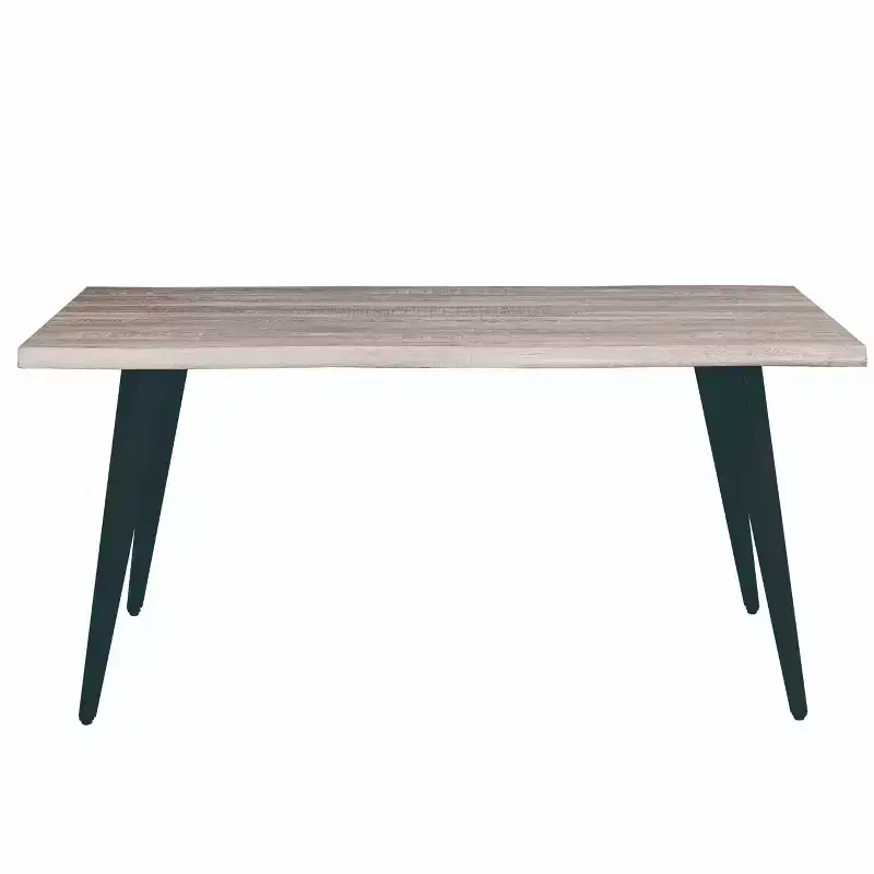 LeisureMod Ravenna 7-pc Dining Set, 63 Rectangular Table and 6 Ervilla Chairs