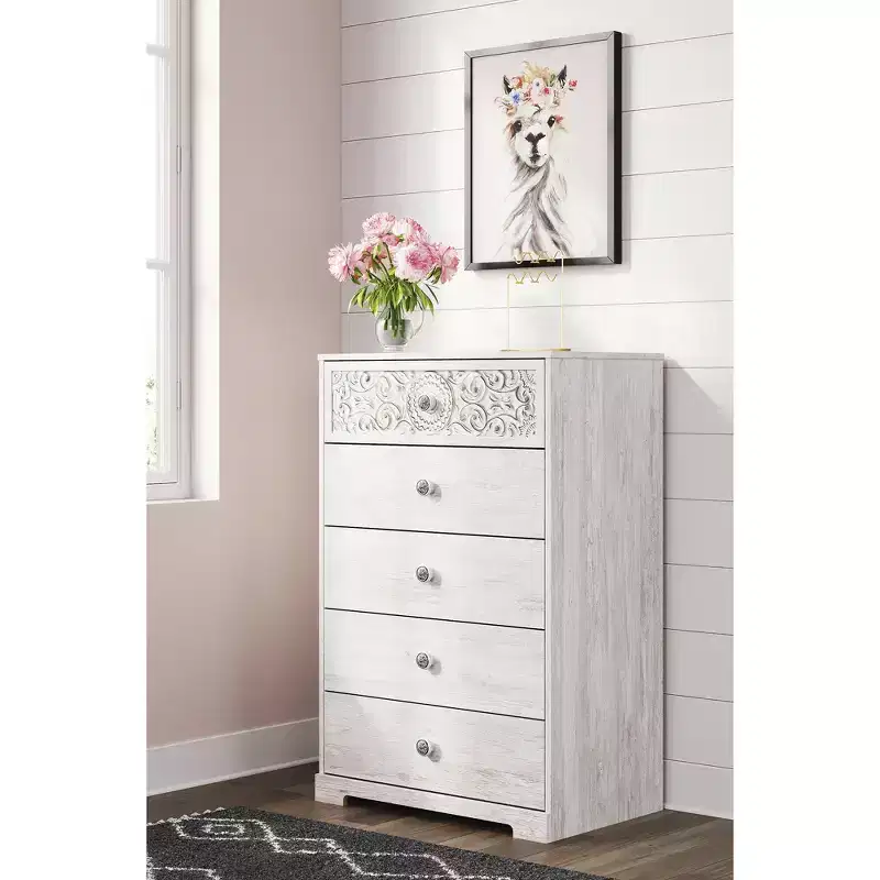 Casual Paxberry Chest of Drawers, Whitewash