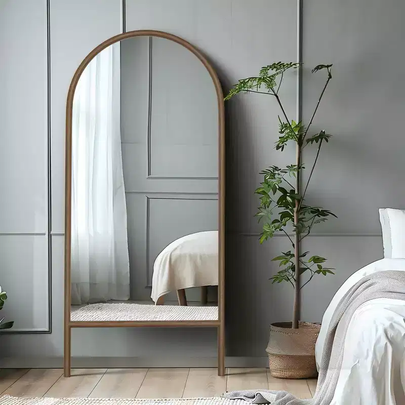 69x30 Metal Rectangular Framed Full-length Mirror in Black