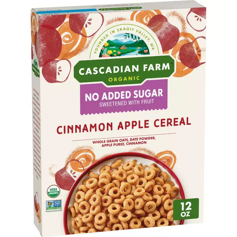 Cascadian Farm No Added Sugar Cinnamon Apple Breakfast Cereal - 12oz