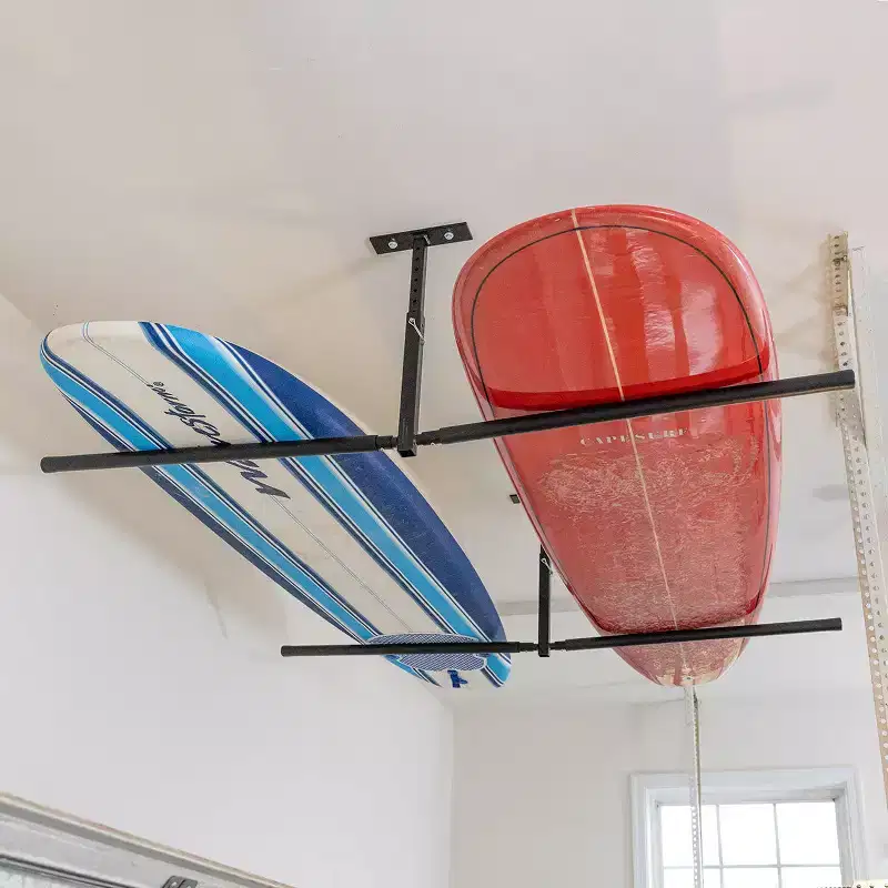 StoreYourBoard Hi-Port 2 Surfboard Adjustable Ceiling Storage Rack | Double | Holds 150 lbs