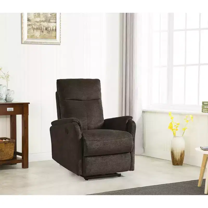 Whisen Power Recliner Chair with USB Ports, Easy-Clean, Space-Saving & Head-Support Design