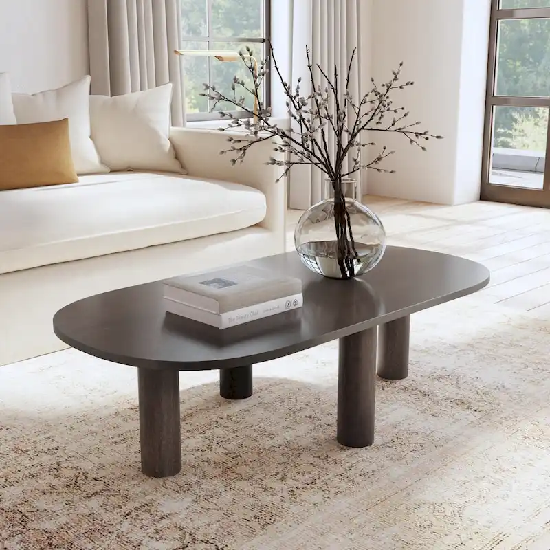 Kali Oval Mango Wood Coffee Table by East at Main