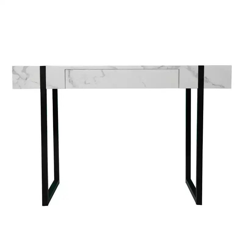 Rangley Modern Faux Marble Desk - White - SEI