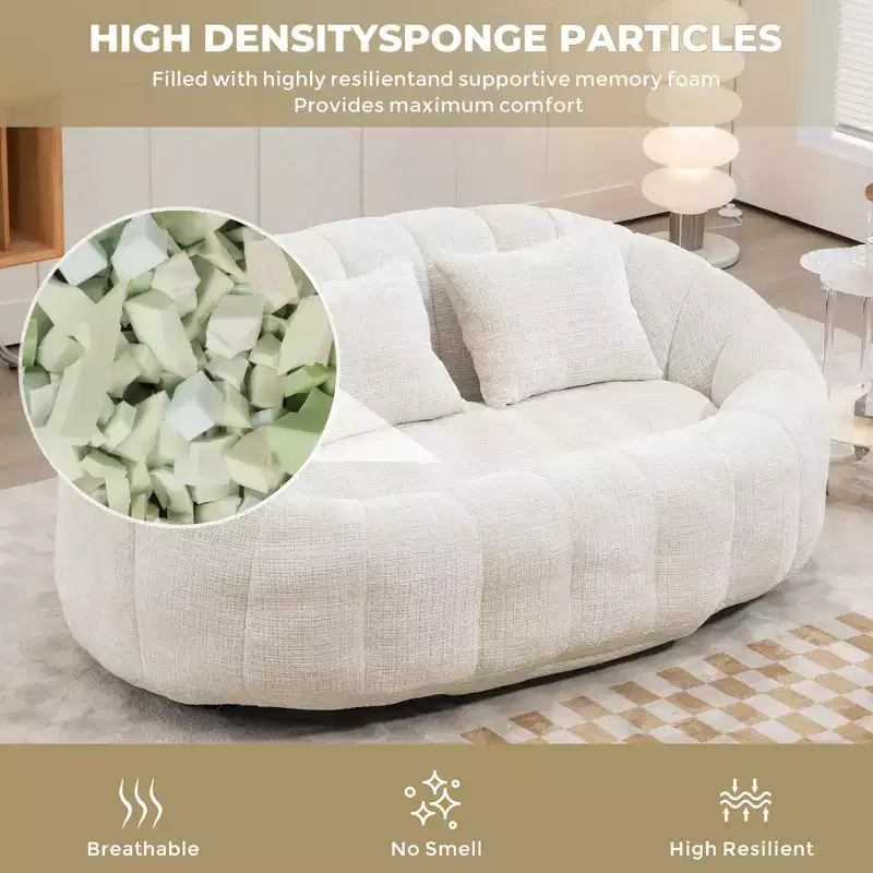 Ultimate Lounger: High-Back Bean Bag Couch for Indoor and Outdoor Comfort