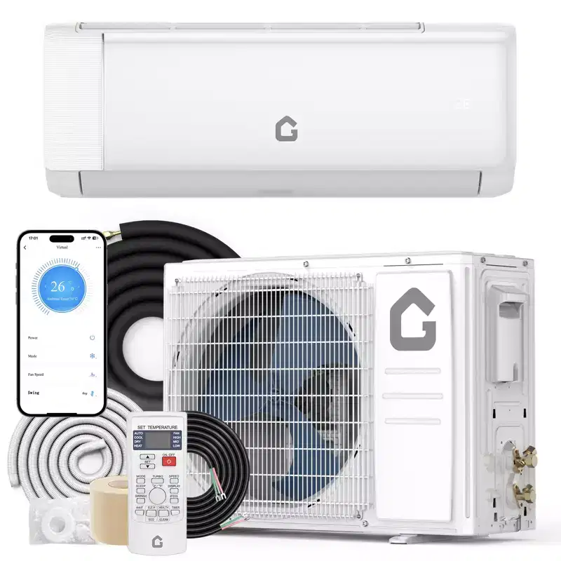 9000 BTU Mini Split Air Conditioner, 18.5 SEER2 208-230V Split Unit Ac and Heat Cool Up to 450 Sq.Ft