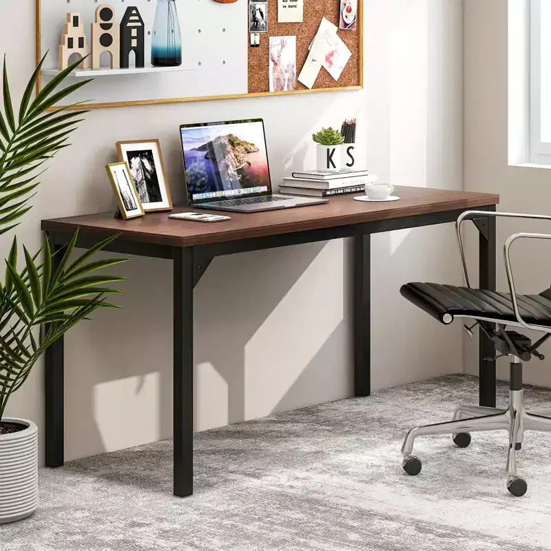 Costway 55 Conference Table Office Computer Study Desk Metal Base Meeting Room