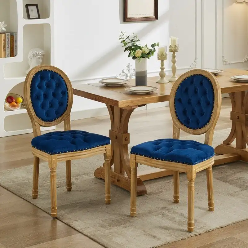 French Dining Chair with Nailhead Trim Set of 6