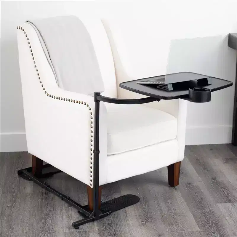 Stander Wonder Tray, Adjustable Swivel TV Tray & Laptop Desk with Cupholder & Laptop Wedges, XL, Black