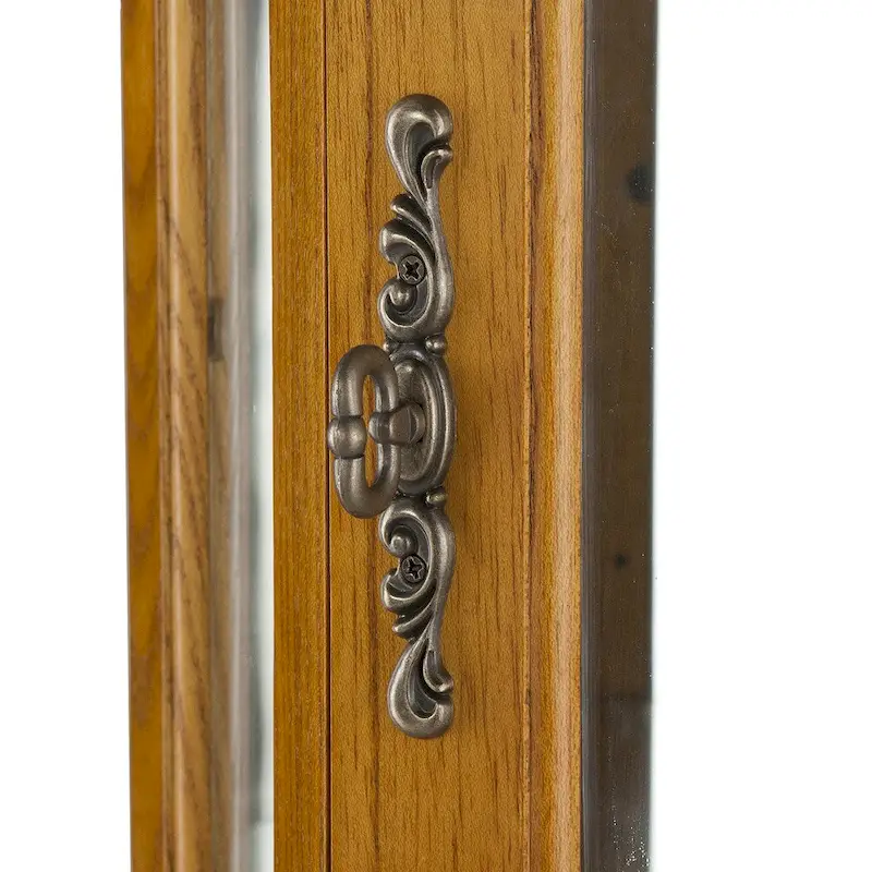 SEI Furniture Sebbar Oak Lighted Display Curio Cabinet