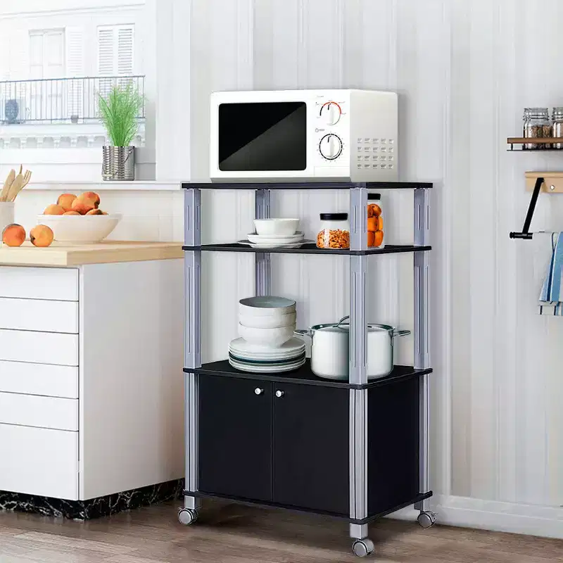 Costway Bakers Rack Microwave Oven Rack Shelves Kitchen Storage Organizer
