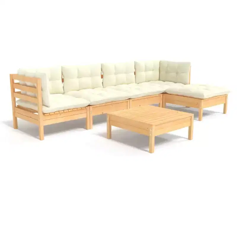 vidaXL Patio Lounge Set with Cushions in Various Colors