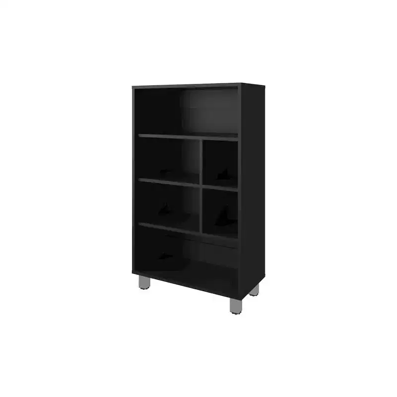 Bookcase in Melamine with Six Shelves