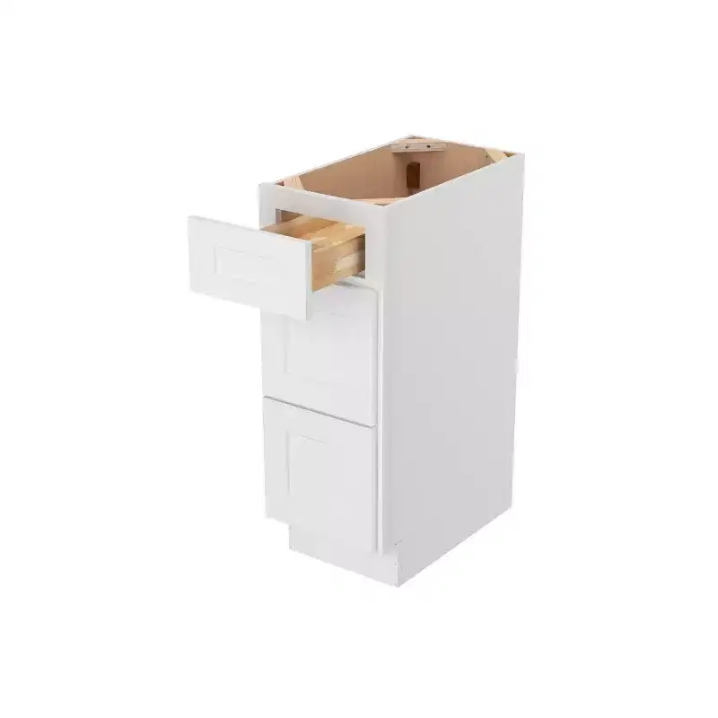 Easy-DIY Shaker White Bath Vanity Cabinet without Top, Ready to Assemble