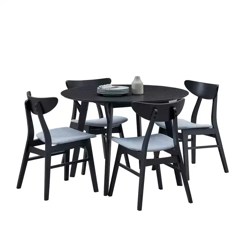 Okak 42IN Modern Space-Saving Dining Room Table for 2-4 Person, Round Table, Kitchen Table for Living Room, Dining Room