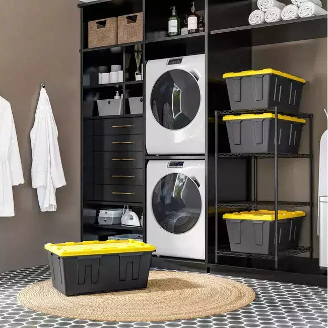 4-Tier Steel Storage Tote Bin Shelving Rack