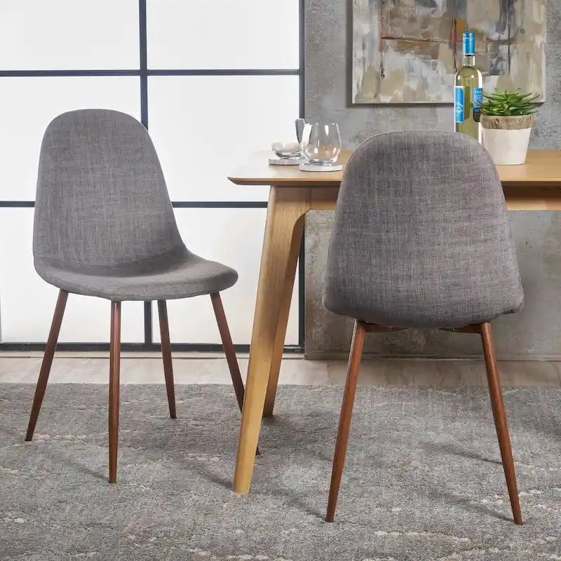 Raina Mid-century Upholstered Dining Chairs (Set of 2) by Christopher Knight Home