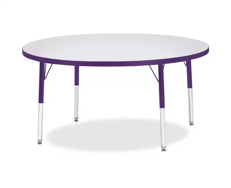 Jonti-Craft Berries Elementary Height Color Edge Round Table 48 x 48 in Purple