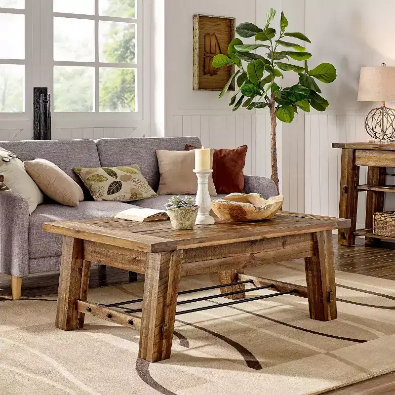 48" Durango Coffee Table & 2 End Tables Dark Brown - Alaterre Furniture