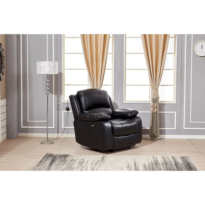 Bonded Leather Power Reclining Single Seat Recliner 8018