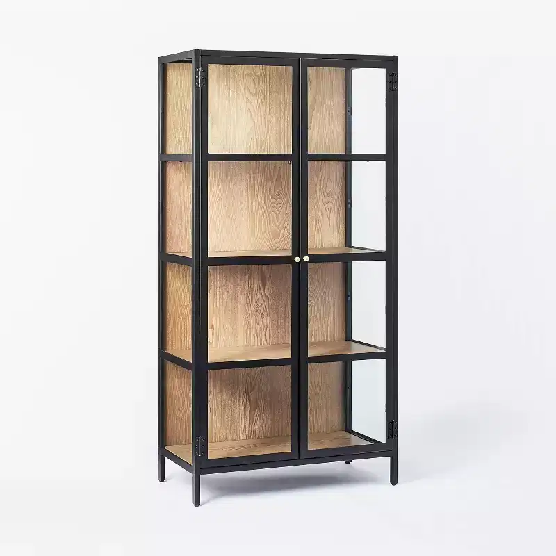 60" Crystal Cove Glass Cabinet Black - Threshold™ designed with Studio McGee