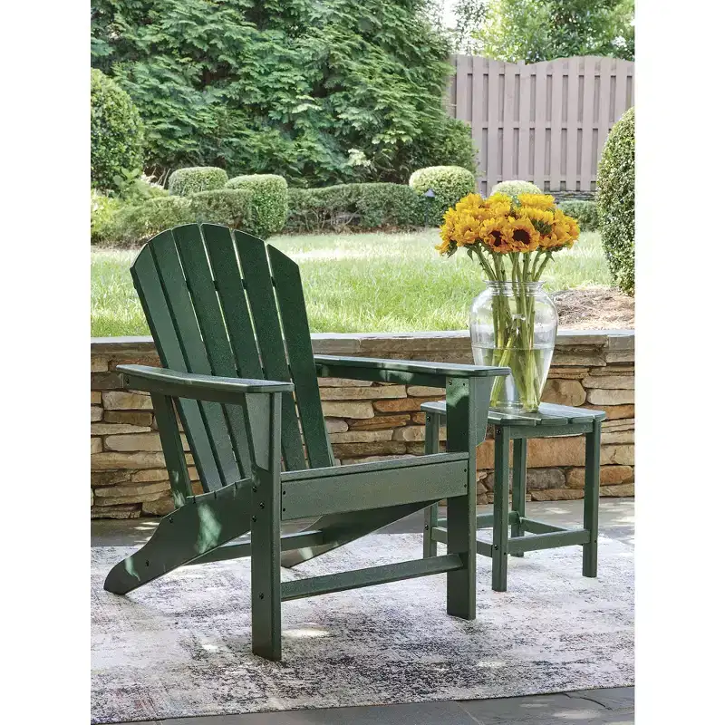 Signature Design by Ashley Karson City Adirondack Chair, Outdoor Patio Chair, Green MEGA-TUFF HDPE