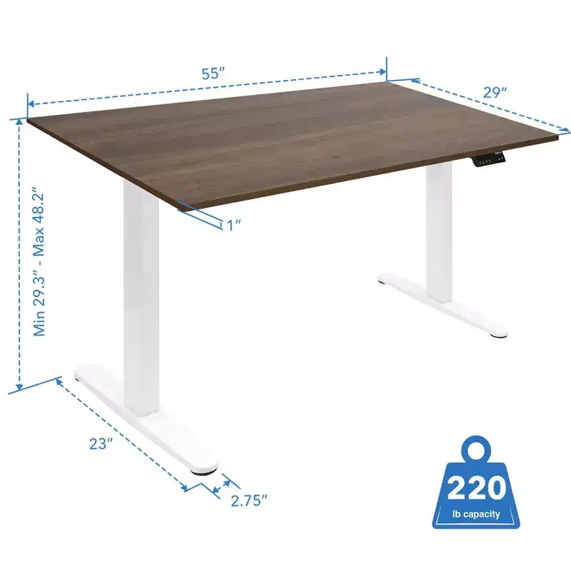 Dual Motor Electric Standing Desk with 55