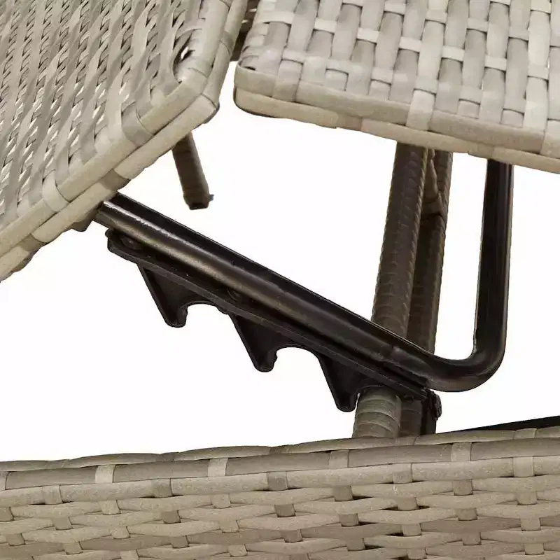 vidaXL Patio Sun Lounger PE rattan Extra Long Adjustable Footrests