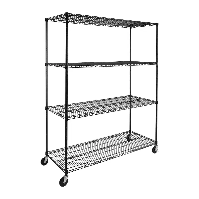 Seville Classics UltraDurable 4-Tier 60 x 24 Steel Wire Shelving Unit