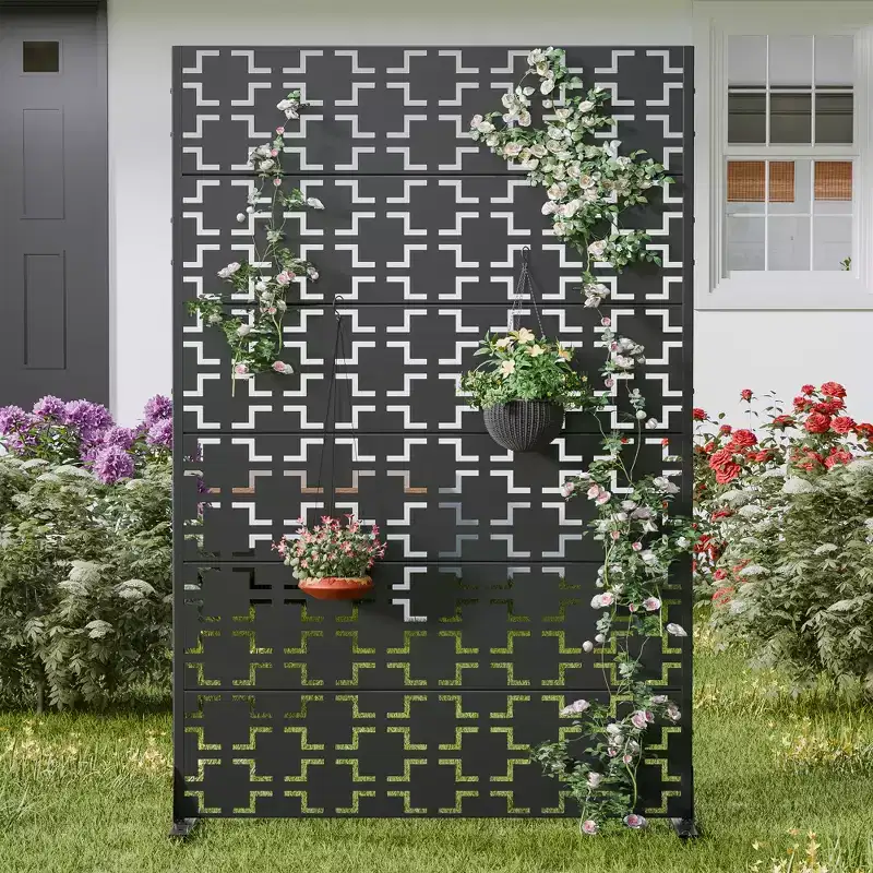 72 H Dovelina Outdoor Privacy Screen Decorative Garden Fence