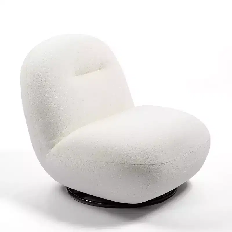 GDFStudio Cornelia Modern Swivel 29.92 H Velvet Armless L-shaped Chair