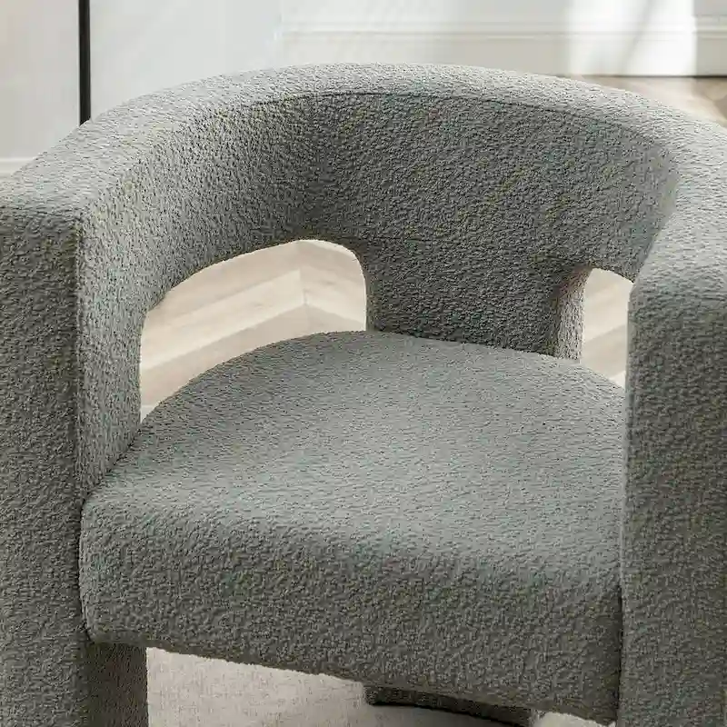 KINWELL 28 Wide Boucle Upholstered Square Armchair (Set of 2)