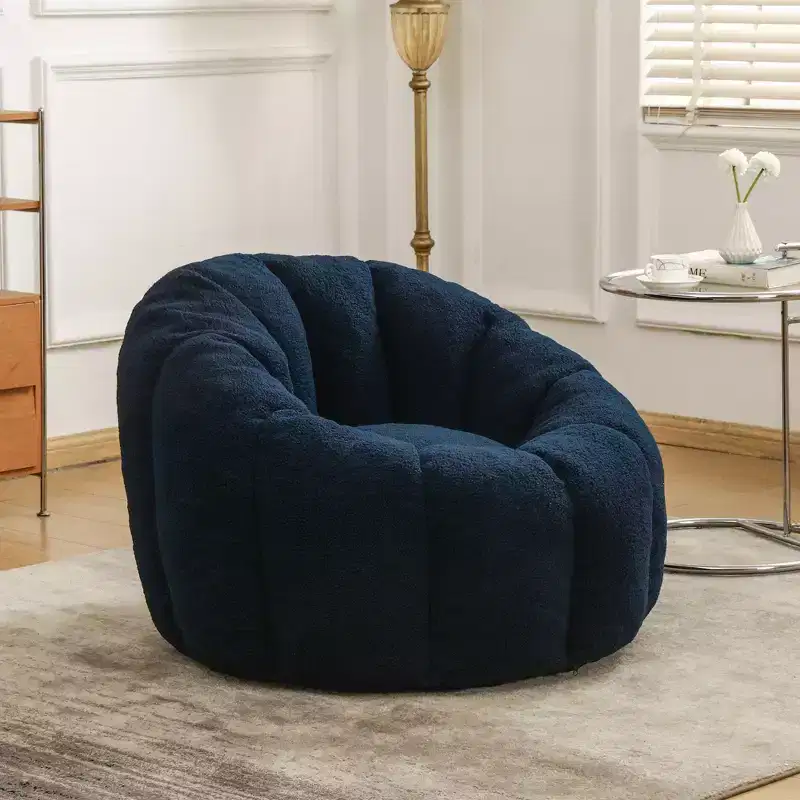 Bean Bag Chair, Bean Bag Sofa Chair with Armrests Stuffed High-Density Foam, Lazy Sofa Comfy Chairs BeanBag Chair for Adults in Living Room