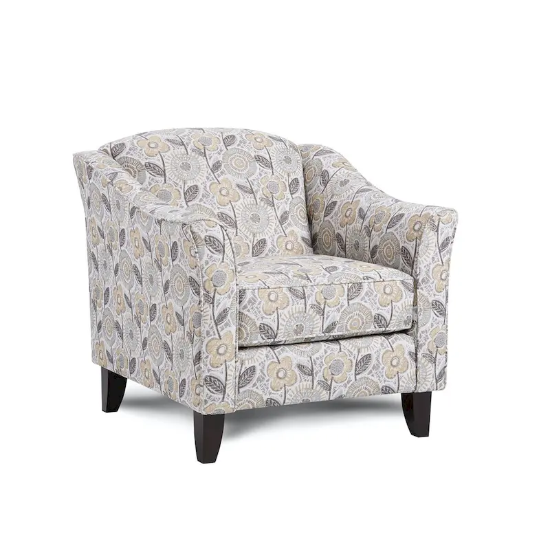 Accent Chair with Flared Arms & Reversible Seat Cushion