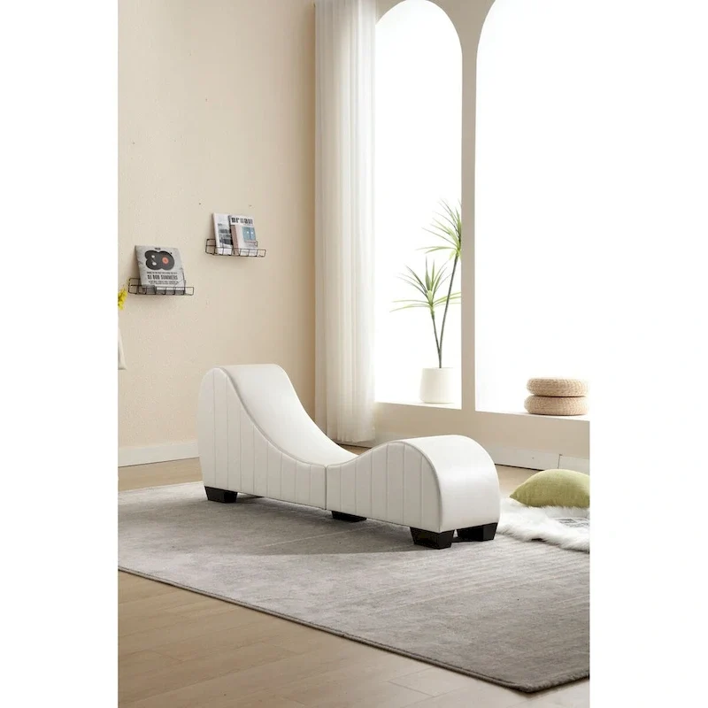 Modern Faux Leather Curved sofa